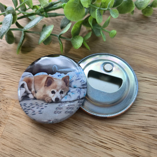 Custom Photo Magnetic Bottle Opener - 2.25" Round