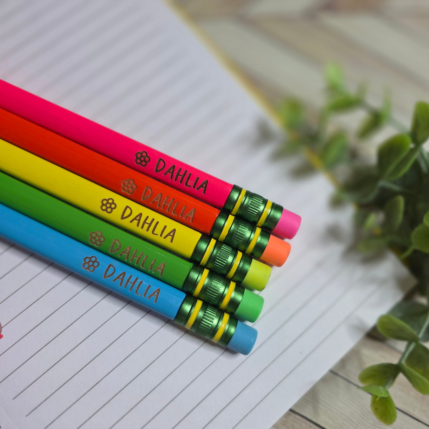 Personalized My First Ticonderoga Pencils - Neon