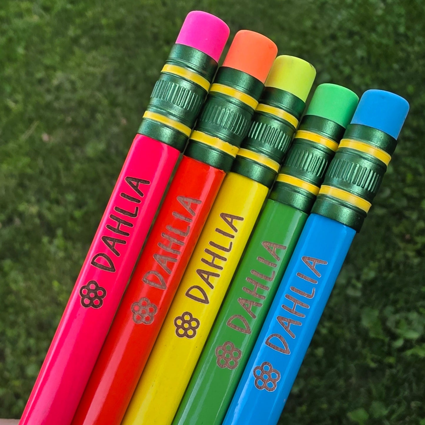 Personalized My First Ticonderoga Pencils - Neon