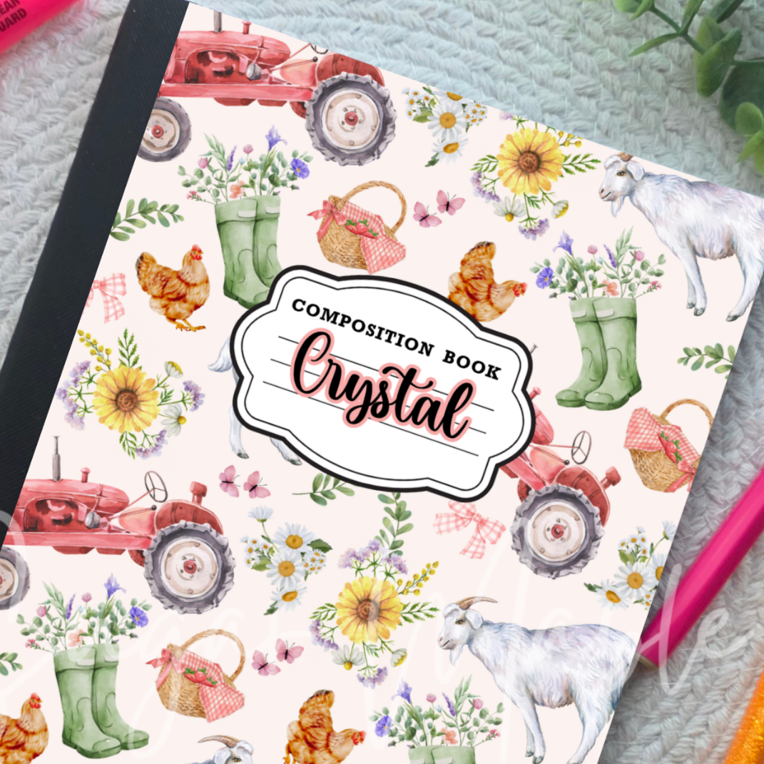 Cute Farm - Composition Notebook